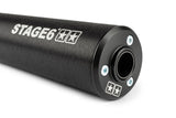 Exhaust Stage6 Streetrace 70cc high mount CNC Black Derbi Senda