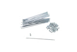 Spokes rear Doppler silver 18 x 195mm / 18 x 199mm Derbi Senda