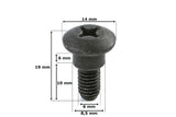 Collar Screw M6x17 (9x6) black