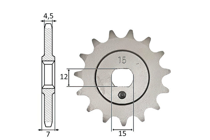 Framsprocket IGM Kreidler 3V / 4V (415) 15 tänder