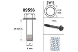 Engine Bolt wrench size 8 M6x25 black (x10)