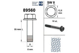 Engine Bolt wrench size 8 M6x35 black (x10)