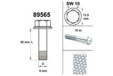 Engine Bolt wrench size 10 M6x50 silver (x10)