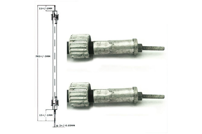 Hastighetsmätarkabel 75cm svart