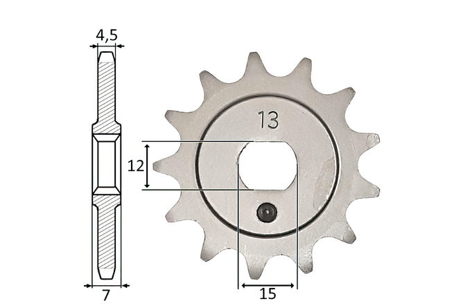 Framdrev IGM Kreidler 3V / 4V (415) 13 tänder