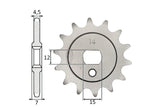 Front Sprocket IGM Kreidler 3V / 4V (415) 14 teeth