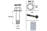 Engine Bolt wrench size 13 M8x30 black (x5)