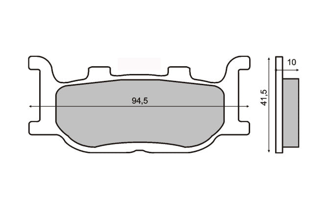 Bromsbelägg Yamaha Tmax 500cc 04 - 07