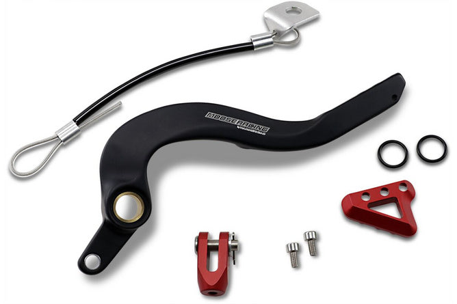 Bromspedal aluminium Moose Racing CRF 450 röd