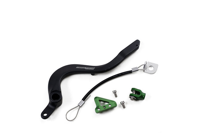 Bromspedal aluminium Moose Racing KXF 250 grön