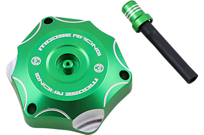 Bränslelock aluminium Moose Racing Kawasaki KXF 250 / 450 grön