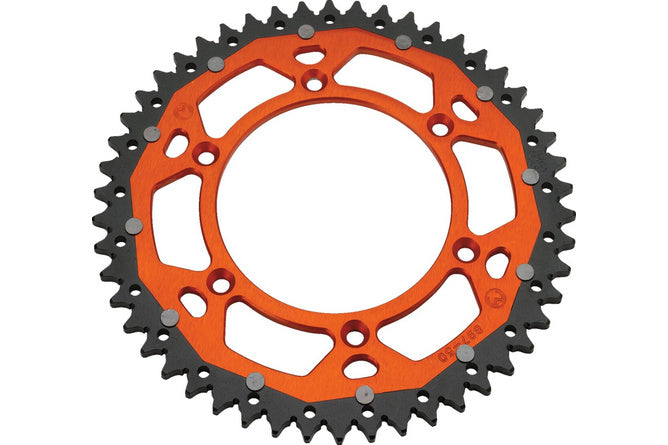 Bakdrev aluminium / stål 520 Moose Racing KTM / Husqvarna 50 tänder orange