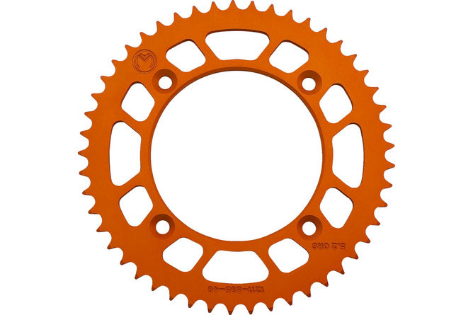 Bakhjulskrans aluminium 428 Moose Racing TC / SX 85 49 tänder orange