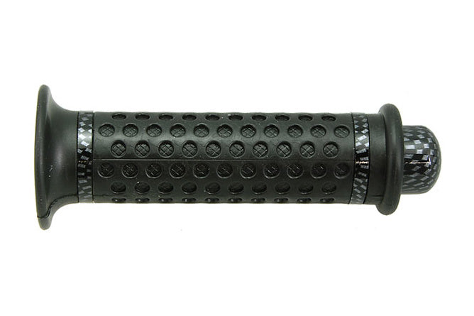 Grips STR8 DOME med runda ändkåpor svart / kolfiberlook