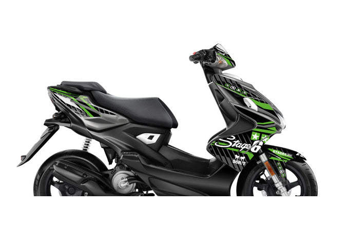 Grafik Kit Yamaha Aerox efter 2013 Stage6 Grön