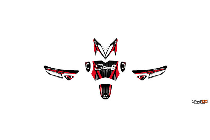 Grafik Kit Yamaha Slider Stage6 Röd
