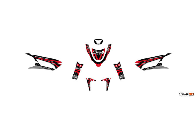 Grafik Kit Peugeot Streetzone Stage6 Röd
