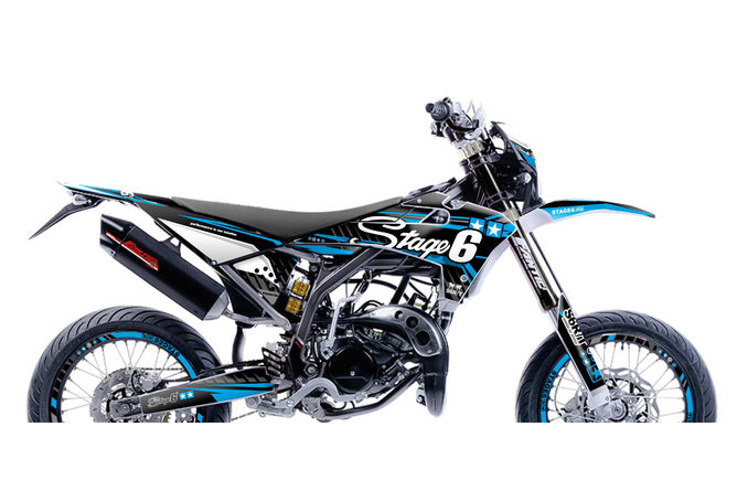Grafik Kit Fantic XM 50 2017 - 2022 Stage6 Blå