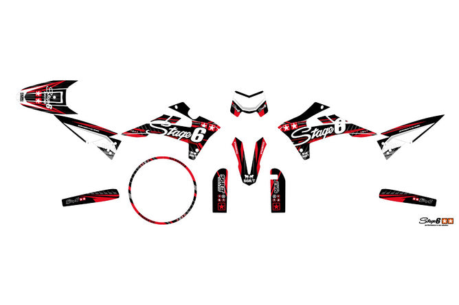 Grafikpaket Fantic XM 50 2017 - 2022 Stage6 Röd
