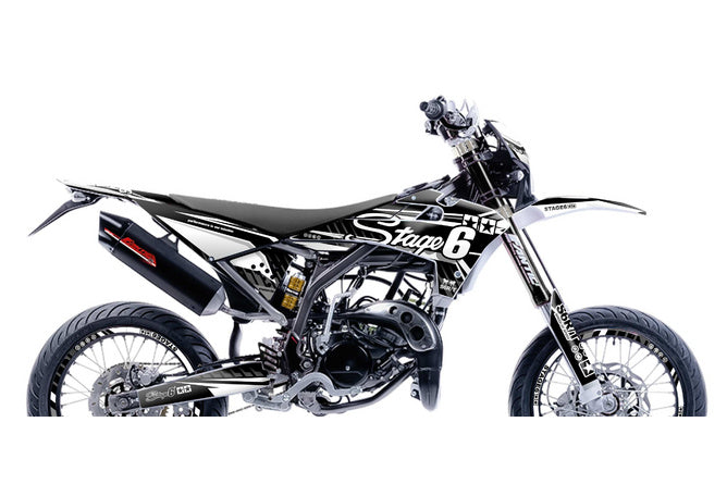 Grafik Kit Fantic XM 50 2017 - 2022 Stage6 Blanc