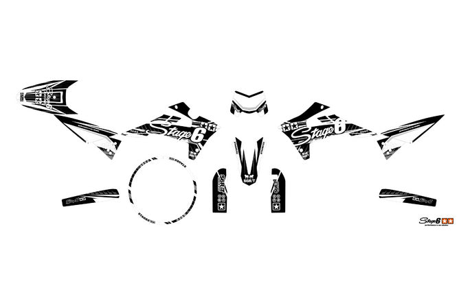 Grafik Kit Fantic XM 50 2017 - 2022 Stage6 Blanc
