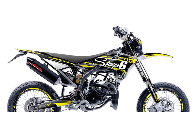 Grafikpaket Fantic XM 50 2017 - 2022 Stage6 Gul