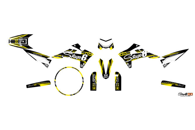 Grafikpaket Fantic XM 50 2017 - 2022 Stage6 Gul
