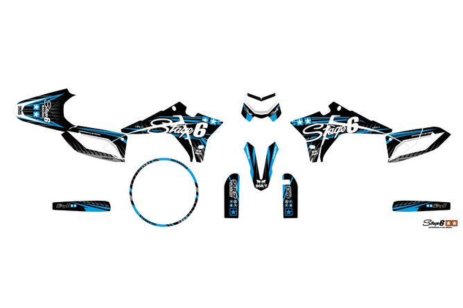 Grafik Kit Fantic XM 50 efter 2023 Stage6 Blå