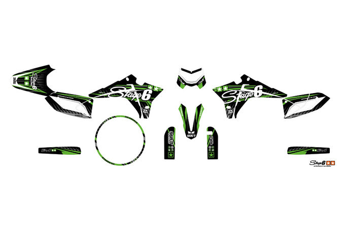 Grafik Kit Fantic XM 50 efter 2023 Stage6 Grön