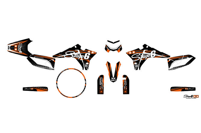 Grafikpaket Fantic XM 50 efter 2023 Stage6 Orange