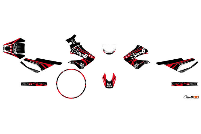 Grafik Kit Derbi X-Treme 2006 - 2010 Stage6 Röd