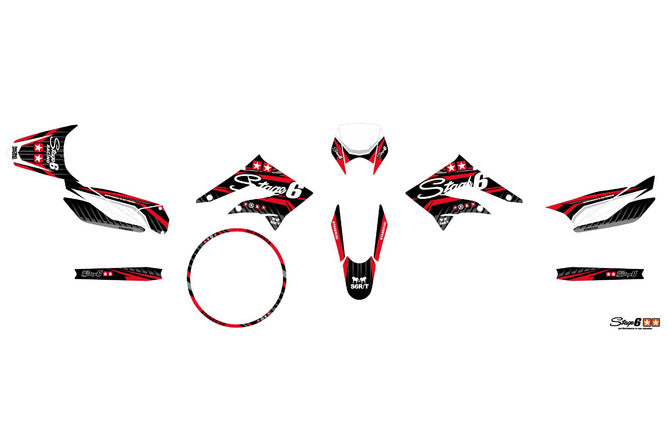 Graphic Kit Derbi X-Treme 2011 - 2017 Stage6 Röd