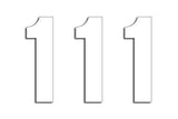 Number Sticker x3 Blackbird #1 13X7cm white