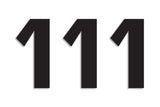 Number Sticker x3 Blackbird #1 16X7.5cm black