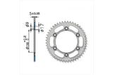 Rear Sprocket steel 53 teeth - 420 CPI SX / SM