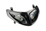 Headlight Mask Quattro (4 lamps) black Peugeot Speedfight 2