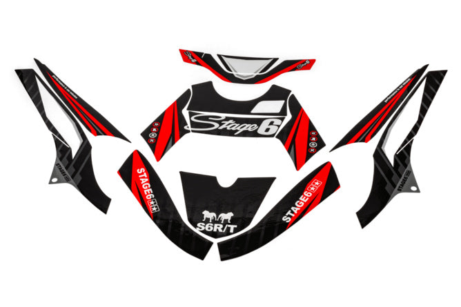 Grafik Kit Yamaha BWs efter 2004 Stage6 Röd