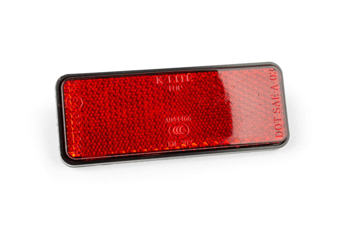 Reflektor rektangulär Skruvad 90x35 röd