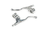Brake Lever Set (x2) with mount short polished aluminium