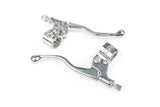 Brake Lever Set (x2) with mount short polished aluminium