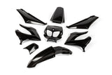 Fairing Kit 8 pcs. black Derbi X-treme before 2011