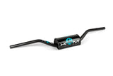 MX Handlebar KRM 28mm black / turquoise with pad