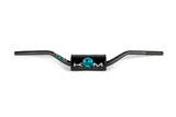 MX Handlebar KRM 28mm black / turquoise with pad