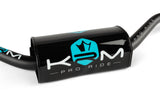 MX Handlebar KRM 28mm black / turquoise with pad
