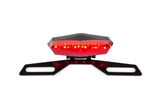 Taillight LED Hexagonal Red with license plate holder