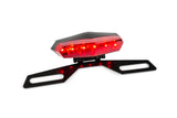 Taillight LED Hexagonal Red with license plate holder
