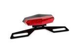 Taillight LED Hexagonal Red with license plate holder