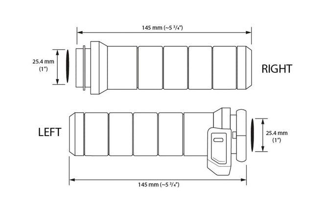Värmehandtag Koso Titan-X för Harley Davidson® med integrerad switch