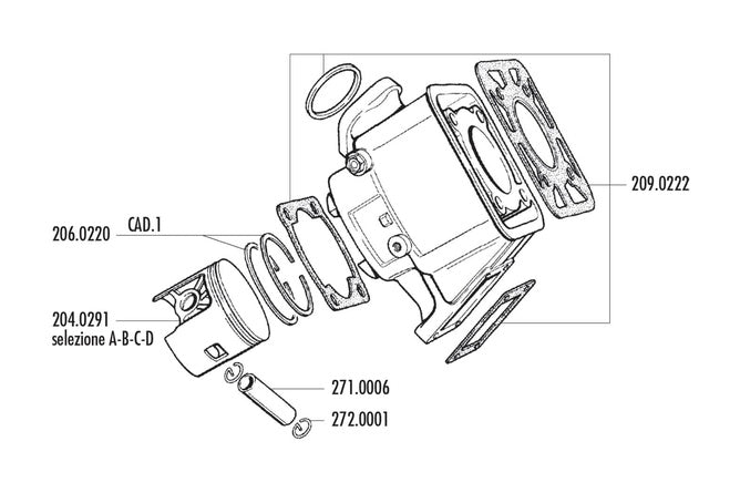 Kolvringset Polini 100cc Yamaha DT 80