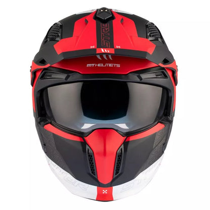 Flip-Up Hjälm MT Helmets Streetfighter SV S Totem – Grå / Röd